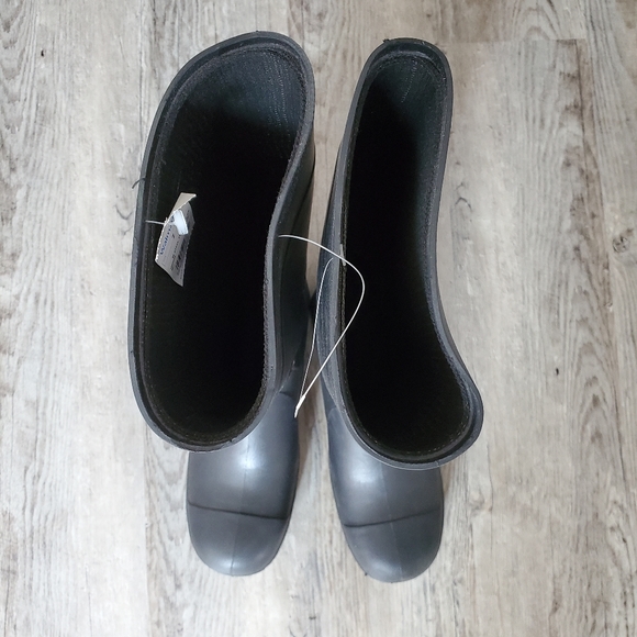 Men's Black Steel Toe Work/Rain Boot - US 7 - Picture 3 of 7